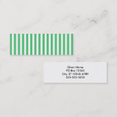 Verticale strepen voor witte en Emerald Mini Visitekaartje (Voorkant / Achterkant)