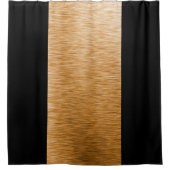 Verticale strepen voor zwart en gouden metalen douchegordijn (Voorkant)