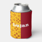 Verticale Strepen Zia Zon Rood Geel New Mexico Blikjeskoeler (Blikje Voorkant)