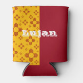 Verticale Strepen Zia Zon Rood Geel New Mexico Blikjeskoeler (Voorkant)