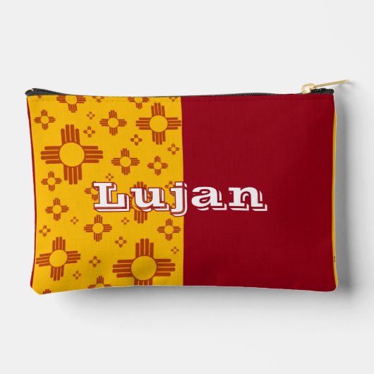 Verticale Strepen Zia Zon Rood Geel New Mexico Etui (Achterkant)