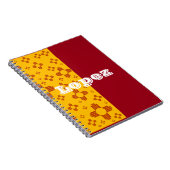 Verticale Strepen Zia Zon Rood Geel New Mexico Notitieboek (Rechterzijde)