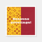 Verticale Strepen Zia Zon Rood Geel New Mexico Servet (Voorkant)