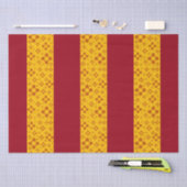 Verticale Strepen Zia Zon Rood Geel New Mexico Tissuepapier (Craft)