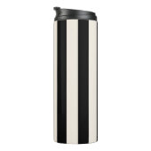 Verticale strepen zwart en crème wit gestreept thermosbeker (Geroteerd rechts)