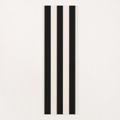 Verticale strepen zwart en crème wit gestreept yogamat (Voorkant)