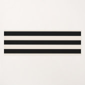 Verticale strepen zwart en crème wit gestreept yogamat (Voorkant (horizontaal))