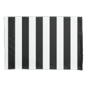 Verticale strepen zwart en wit gestreept kussensloop (Voorkant)
