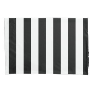 Verticale strepen zwart en wit gestreept kussensloop