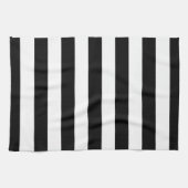 Verticale strepen zwart en wit gestreept theedoek (Horizontaal)