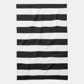 Verticale strepen zwart en wit gestreept theedoek (Verticaal)