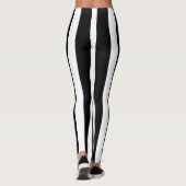 Verticale strepen, zwart en wit leggings (Achterkant)