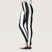 Verticale strepen, zwart en wit leggings (Links)