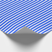Verticale Stripe Sailor Blauw & Wit Patroon Cadeaupapier (Hoek)