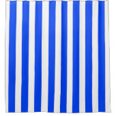 Verticale Stripe Sailor Blauw & Wit Patroon Douchegordijn (Voorkant)