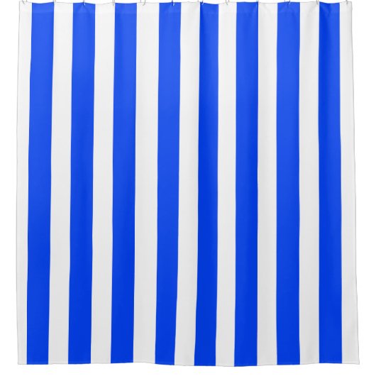 Verticale Stripe Sailor Blauw & Wit Patroon Douchegordijn (Voorkant)