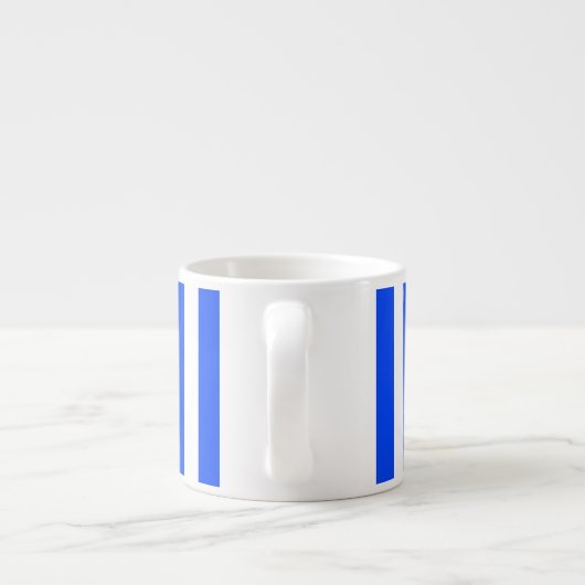 Verticale Stripe Sailor Blauw & Wit Patroon Espresso Kop (Achterkant)
