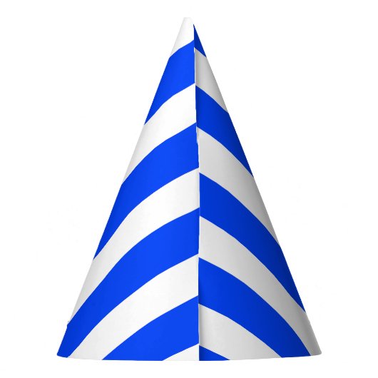 Verticale Stripe Sailor Blauw & Wit Patroon Feesthoedjes (Achterkant)