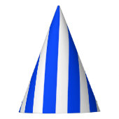 Verticale Stripe Sailor Blauw & Wit Patroon Feesthoedjes (Voorkant)