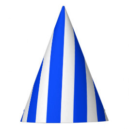 Verticale Stripe Sailor Blauw & Wit Patroon Feesthoedjes