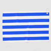 Verticale Stripe Sailor Blauw & Wit Patroon Golfhanddoek (Horizontaal)