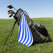 Verticale Stripe Sailor Blauw & Wit Patroon Golfhanddoek (Groen)