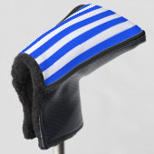 Verticale Stripe Sailor Blauw & Wit Patroon Golfheadcover (3/4 voorkant)