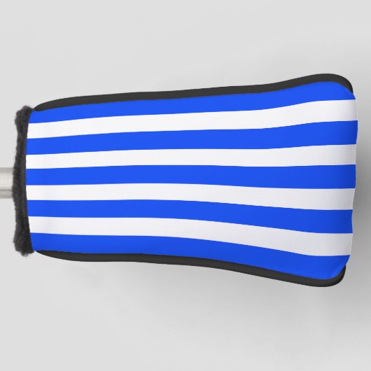 Verticale Stripe Sailor Blauw & Wit Patroon Golfheadcover (Voorkant)