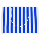Verticale Stripe Sailor Blauw & Wit Patroon Groot Cadeauzakje (Voorkant)