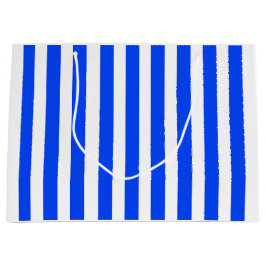 Verticale Stripe Sailor Blauw & Wit Patroon Groot Cadeauzakje