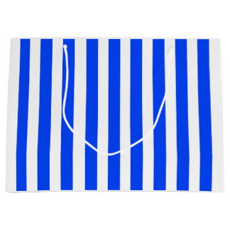 Verticale Stripe Sailor Blauw & Wit Patroon Groot Cadeauzakje