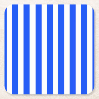 Verticale Stripe Sailor Blauw & Wit Patroon Kartonnen Onderzetters