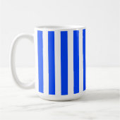 Verticale Stripe Sailor Blauw & Wit Patroon Koffiemok (Links)