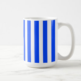 Verticale Stripe Sailor Blauw & Wit Patroon Koffiemok