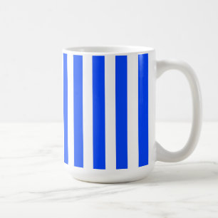 Verticale Stripe Sailor Blauw & Wit Patroon Koffiemok