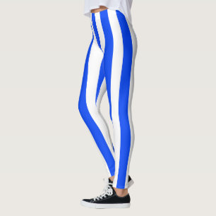 Verticale Stripe Sailor Blauw & Wit Patroon Leggings