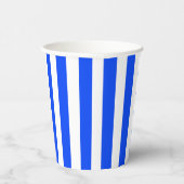 Verticale Stripe Sailor Blauw & Wit Patroon Papieren Bekers (Rechts)
