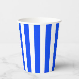 Verticale Stripe Sailor Blauw & Wit Patroon Papieren Bekers