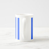 Verticale Stripe Sailor Blauw & Wit Patroon Porselein Kop (Achterkant)