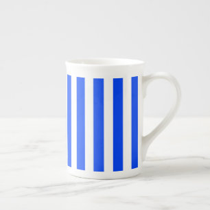 Verticale Stripe Sailor Blauw & Wit Patroon Porselein Kop