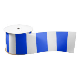 Verticale Stripe Sailor Blauw & Wit Patroon Satijnen Lint
