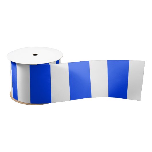 Verticale Stripe Sailor Blauw & Wit Patroon Satijnen Lint (Spoel)