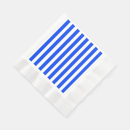 Verticale Stripe Sailor Blauw & Wit Patroon Servet (Hoek)