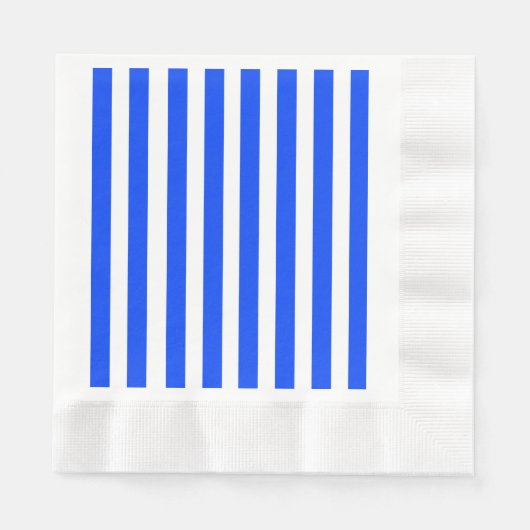 Verticale Stripe Sailor Blauw & Wit Patroon Servet (Voorkant)