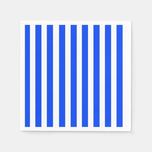 Verticale Stripe Sailor Blauw & Wit Patroon Servet (Voorkant)