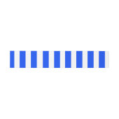 Verticale Stripe Sailor Blauw & Wit Patroon Uitnodigingen Wikkel (Vlak)