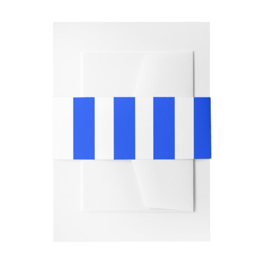 Verticale Stripe Sailor Blauw & Wit Patroon Uitnodigingen Wikkel (Voorkant Voorbeeld)