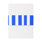 Verticale Stripe Sailor Blauw & Wit Patroon Uitnodigingen Wikkel (Achterkant Voorbeeld)