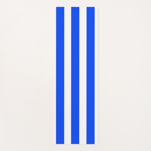 Verticale Stripe Sailor Blauw & Wit Patroon Yogamat (Voorkant)
