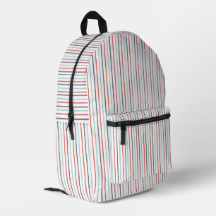 Verticale Stripe Witte School Rugzak